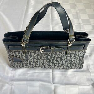Christian Dior Vintage Diorissimo Jean Pocket Tote Bag 💙 Authentic